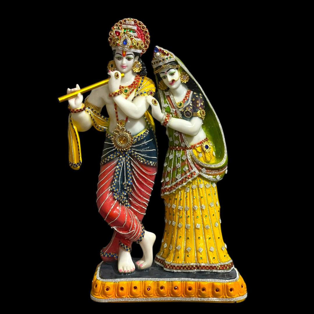 2 Ft Radha Krishna Idol Made of Composite Marble – Premium Colourful Statue