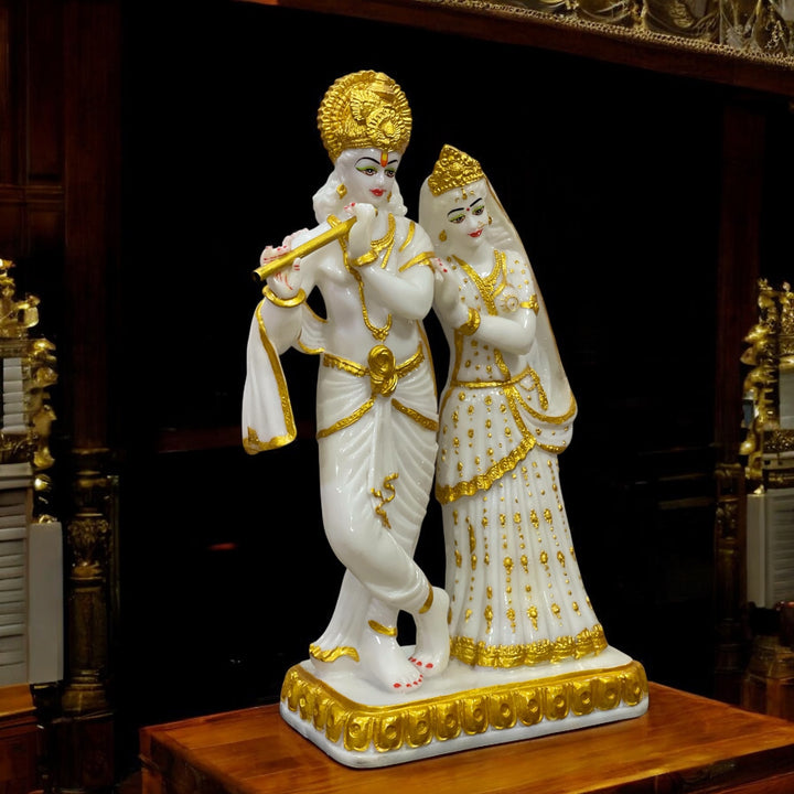 Radha Krishan Marble Beautiful Idol , 23.5 inches