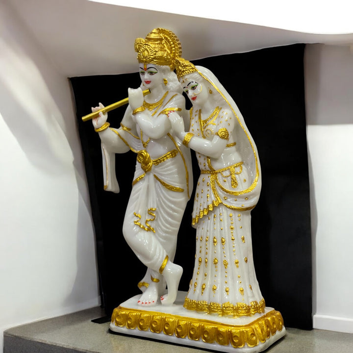 Radha Krishan Marble Beautiful Idol , 23.5 inches