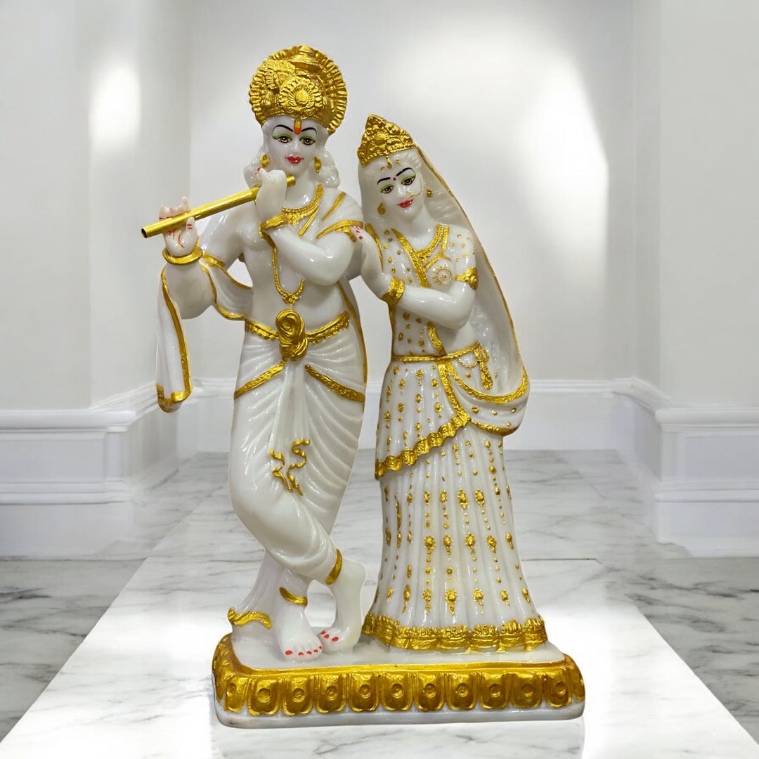 Radha Krishan Marble Beautiful Idol , 23.5 inches