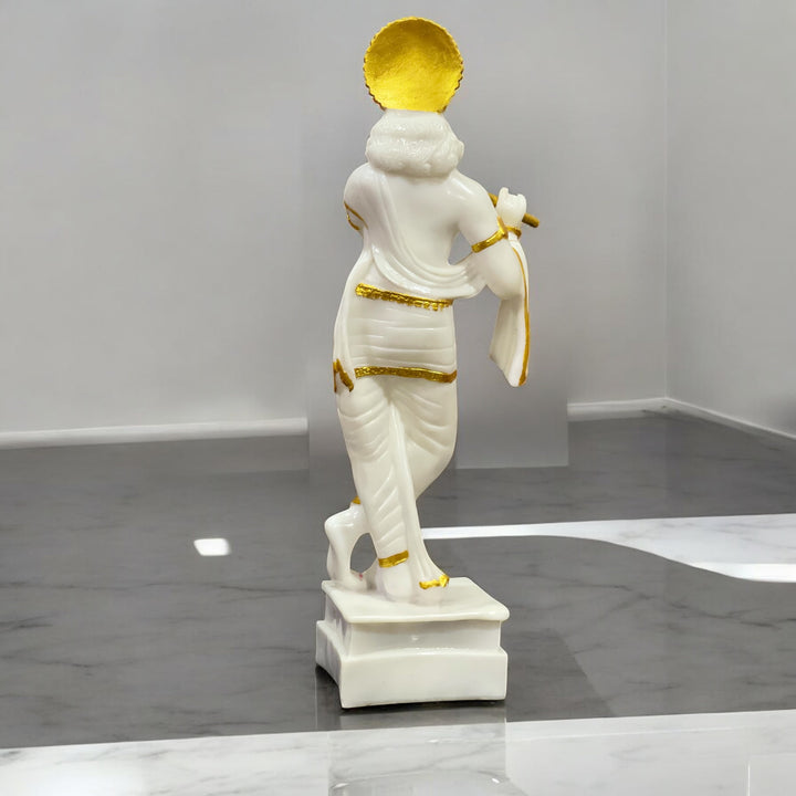 Divine Standing Krishna with Bansuri 2 Ft Statue – Premium Composite Marble Craft