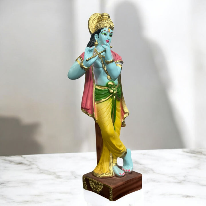 Lord Standing Krishan With Bansuri Colourful Idol Statue Height- 16in , 1.5 feet