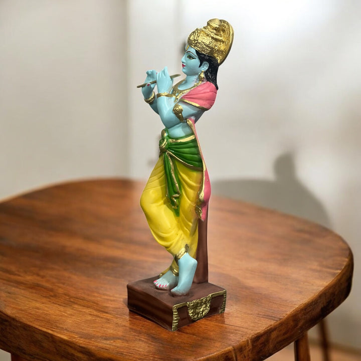 Lord Standing Krishan With Bansuri Colourful Idol Statue Height- 16in , 1.5 feet