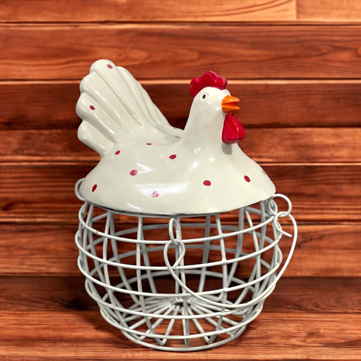 Rooster Hen Basket For 40 Eggs Capacity