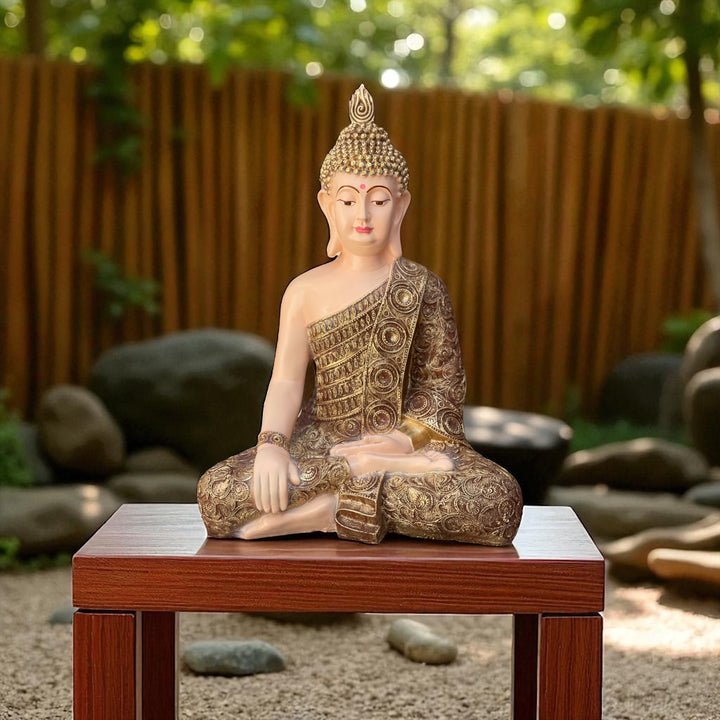 2 Foot Resin Gautam Buddha Sculpture | Elegant Buddha Figure for Indoor Decoration