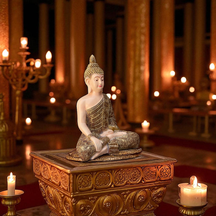 2 Foot Resin Gautam Buddha Sculpture | Elegant Buddha Figure for Indoor Decoration