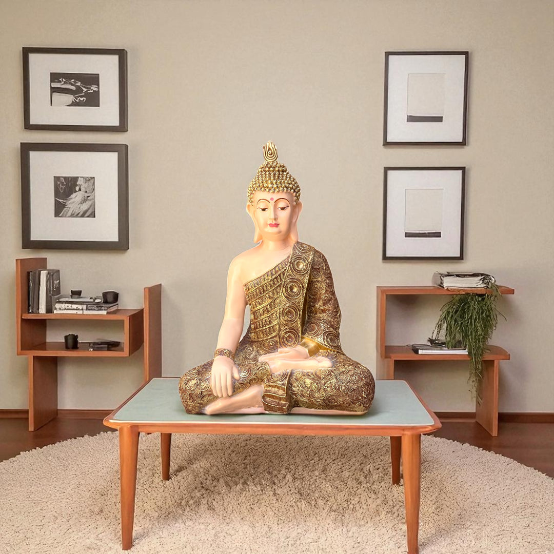 2 Foot Resin Gautam Buddha Sculpture | Elegant Buddha Figure for Indoor Decoration