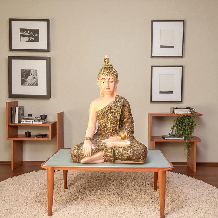 2 Foot Resin Gautam Buddha Sculpture | Elegant Buddha Figure for Indoor Decoration