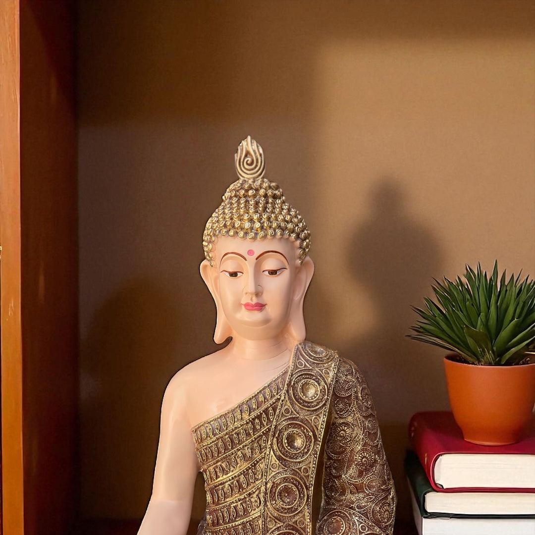2 Foot Resin Gautam Buddha Sculpture | Elegant Buddha Figure for Indoor Decoration