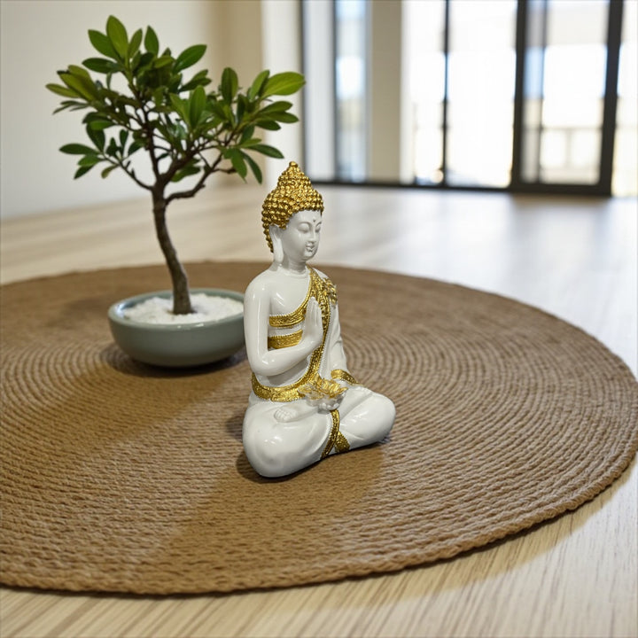 anjali mudra buddha marble look Idol 1 feet 