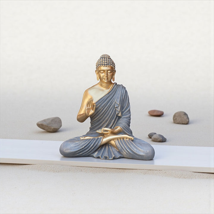 Buddha Idol 2 feet Large Meditating Resin Buddha Statue Height 55 CM