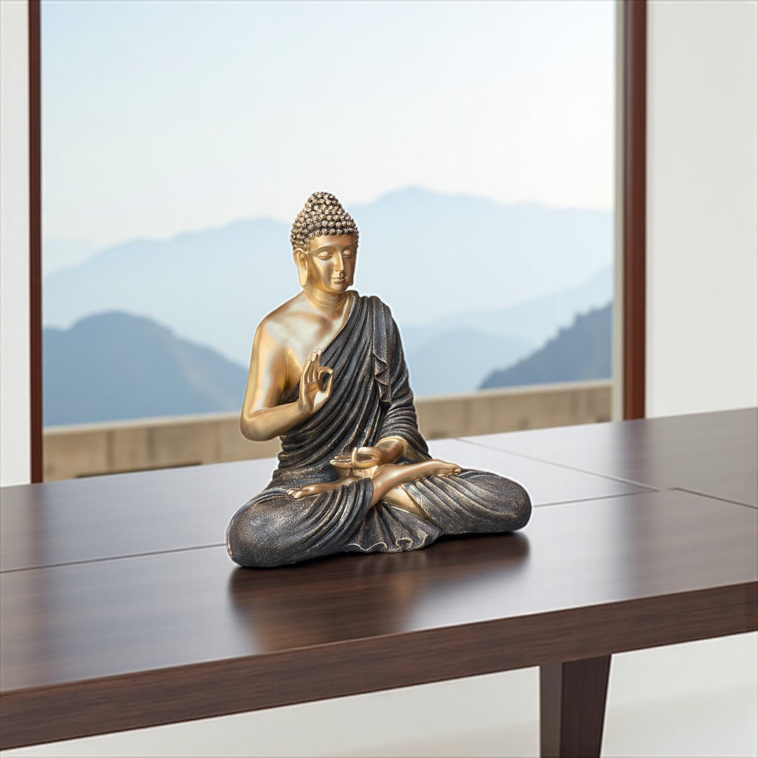 2 Feet Resin Buddha Murti | Compact Buddha Statue for Garden, Office & Indoor Décor