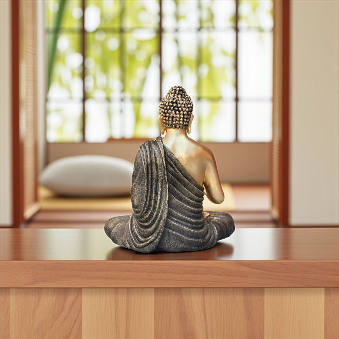 2 Feet Resin Buddha Murti | Compact Buddha Statue for Garden, Office & Indoor Décor