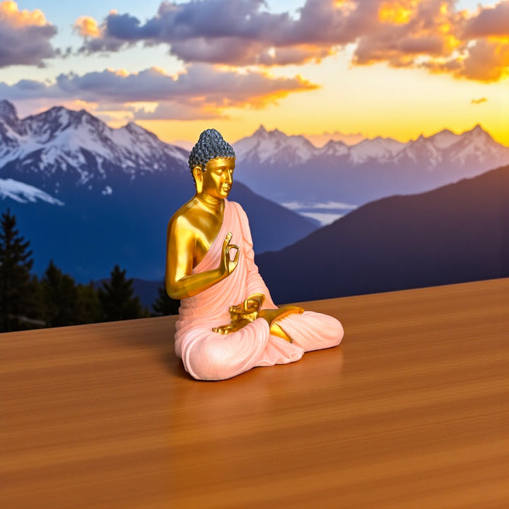 3 Feet Buddha Murti Resin Fiber | Premium Buddha Statue for Home Entrance, Office & Yoga Studio