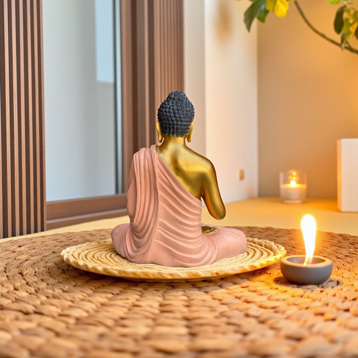 3 Feet Buddha Murti Resin Fiber | Premium Buddha Statue for Home Entrance, Office & Yoga Studio