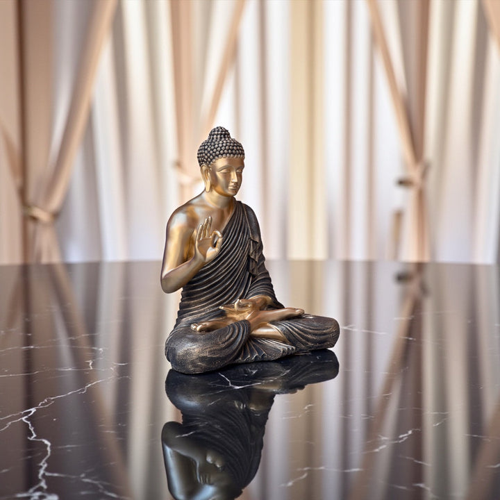 3 Feet Large Buddha Statue for Outdoor/Indoor Décor | Resin Fiber Buddha Idol for Peaceful Spaces