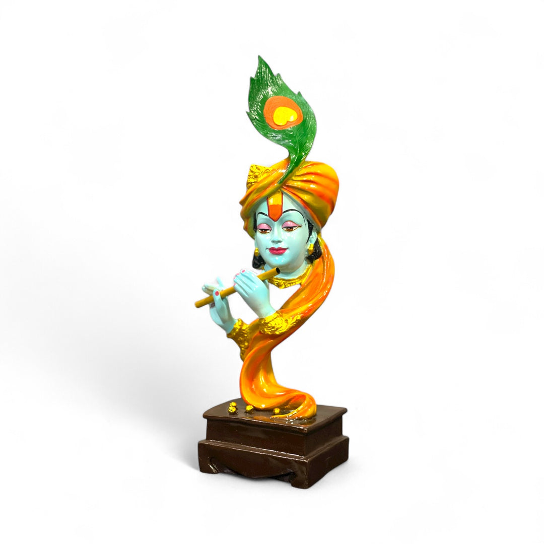 Pankh Krishna Murti Figurine Sculpture Krishna Idol Antique Showpiece Kanha Statue H- 57.5 cm