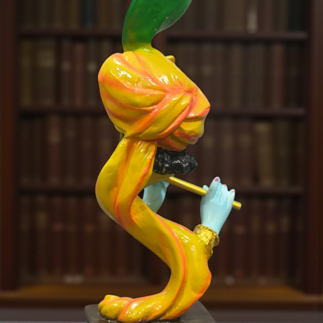 Pankh Krishna Murti Figurine Sculpture Krishna Idol Antique Showpiece Kanha Statue H- 57.5 cm