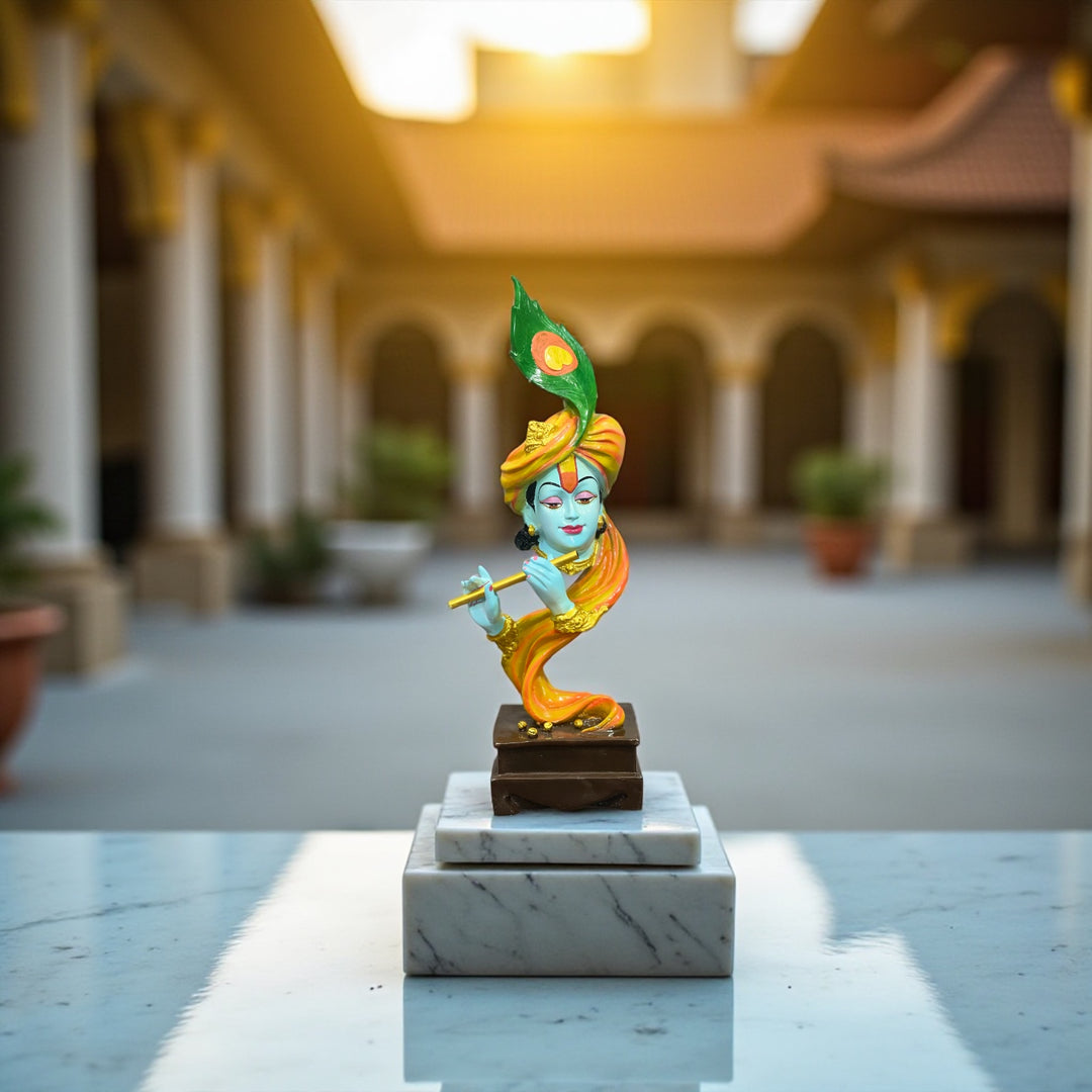 Pankh Krishna Murti Figurine Sculpture Krishna Idol Antique Showpiece Kanha Statue H- 57.5 cm