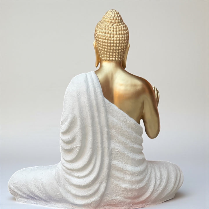 4 Feet Fiber Resin Buddha Statue | Large Buddha Idol for Home & Garden Decor | Meditation Buddha Sculpture