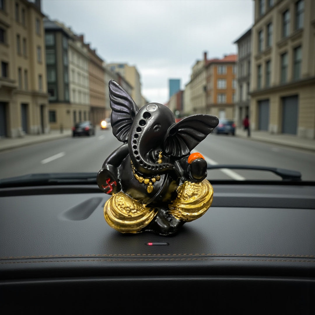 Lord Ganesh Idol For Car Dashboard Idol Gifting Office Puja Decor Height 6.5 cm