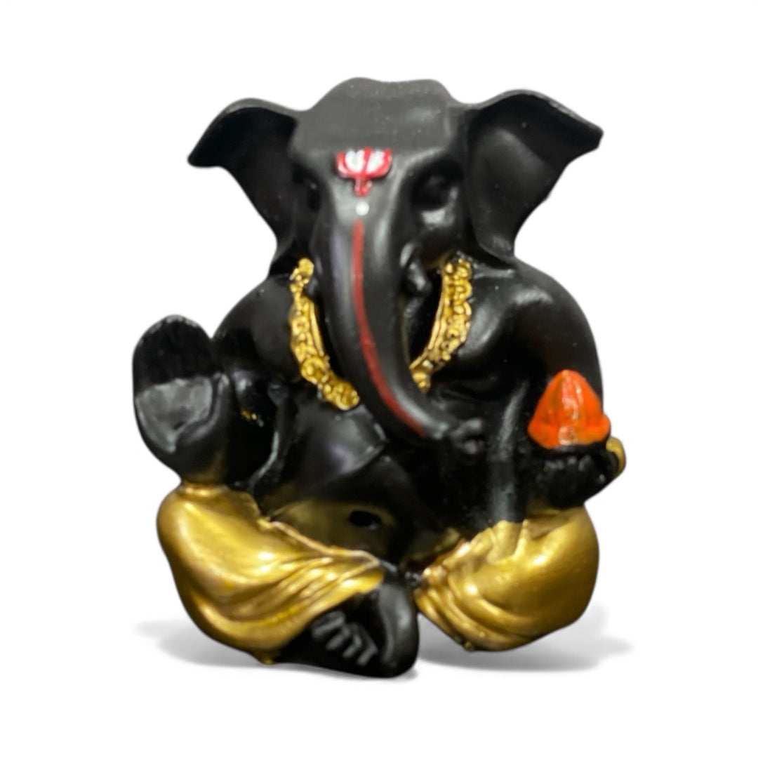 Small Lord Ganesh Idol Best For Car Dashboard Gifting Office Home Puja Decor Height 2.75 Inches