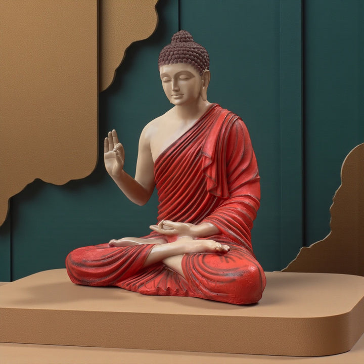 Big 3 Ft Buddha Idol Made of Resin Fiber | Decorative Buddha Sculpture for Indoor & Outdoor Use