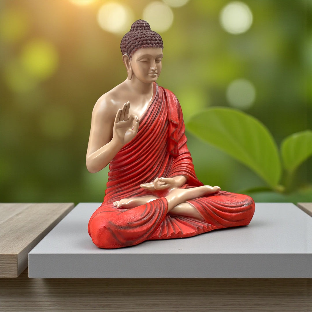 Big 3 Ft Buddha Idol Made of Resin Fiber | Decorative Buddha Sculpture for Indoor & Outdoor Use