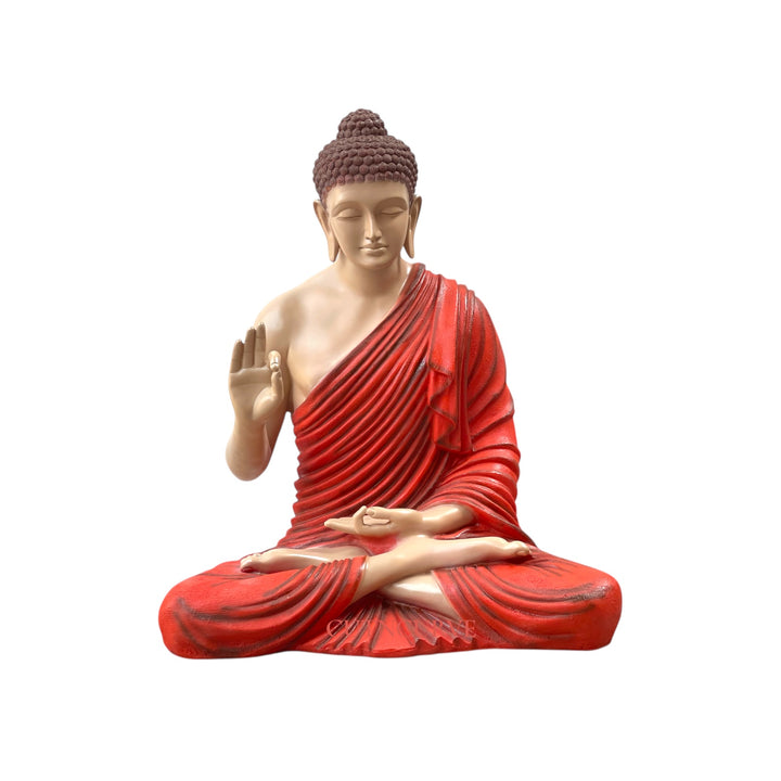 Big 3 Ft Buddha Idol Made of Resin Fiber | Decorative Buddha Sculpture for Indoor & Outdoor Use
