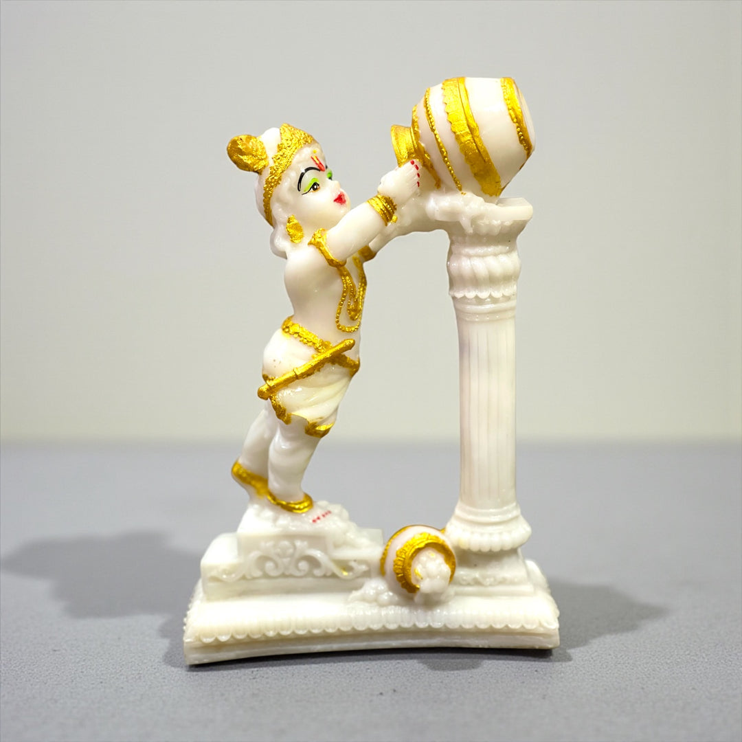 Vrindavan Kanha Takes Makhan From Matki Idol H -21 cm