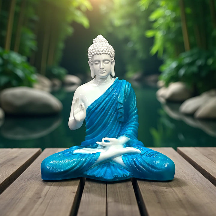 15 Inch Buddha Statue by CutnCurve | Elegant Resin Idol at Economical Price