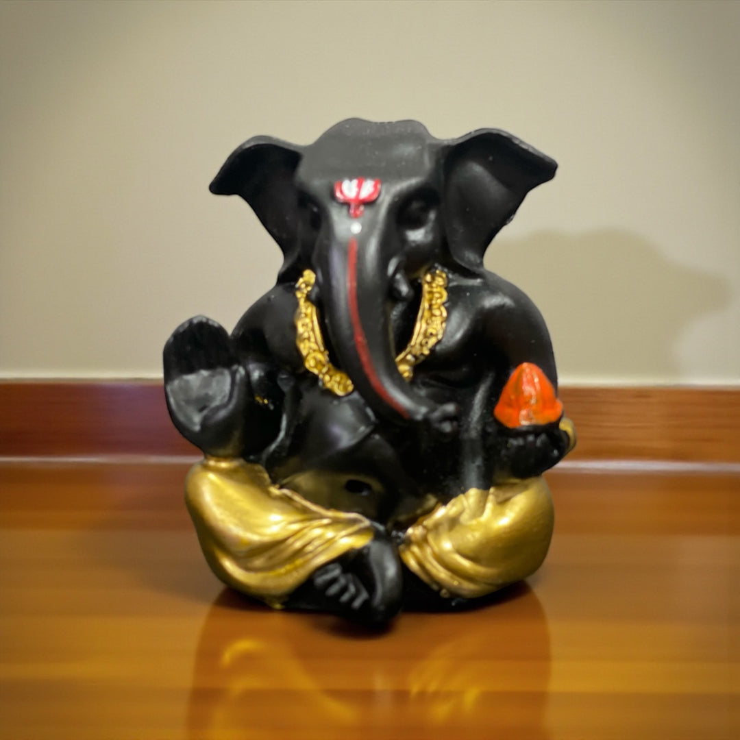 Small Lord Ganesh Idol Best For Car Dashboard Gifting Office Home Puja Decor Height 2.75 Inches