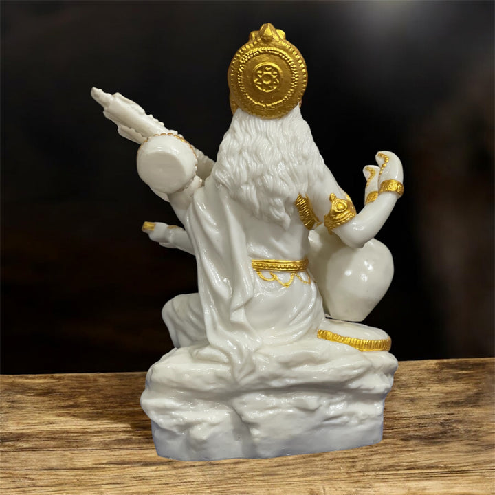 21 Inches Maa Saraswati Idol in Composite Marble | Perfect Murti for Schools, Colleges & Educational Institutions – cutNcurve®