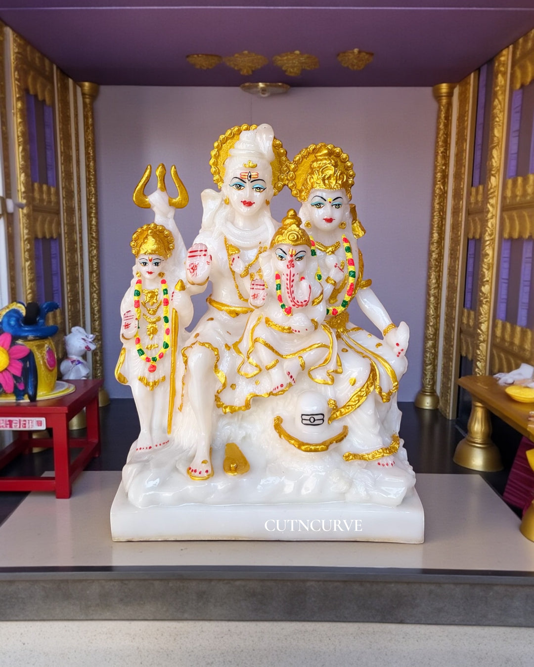 shiv parivar murti
shiv parvati ganesh kartikeya idol
shiv family statue
shiv parivar marble murti
lord shiva family idol