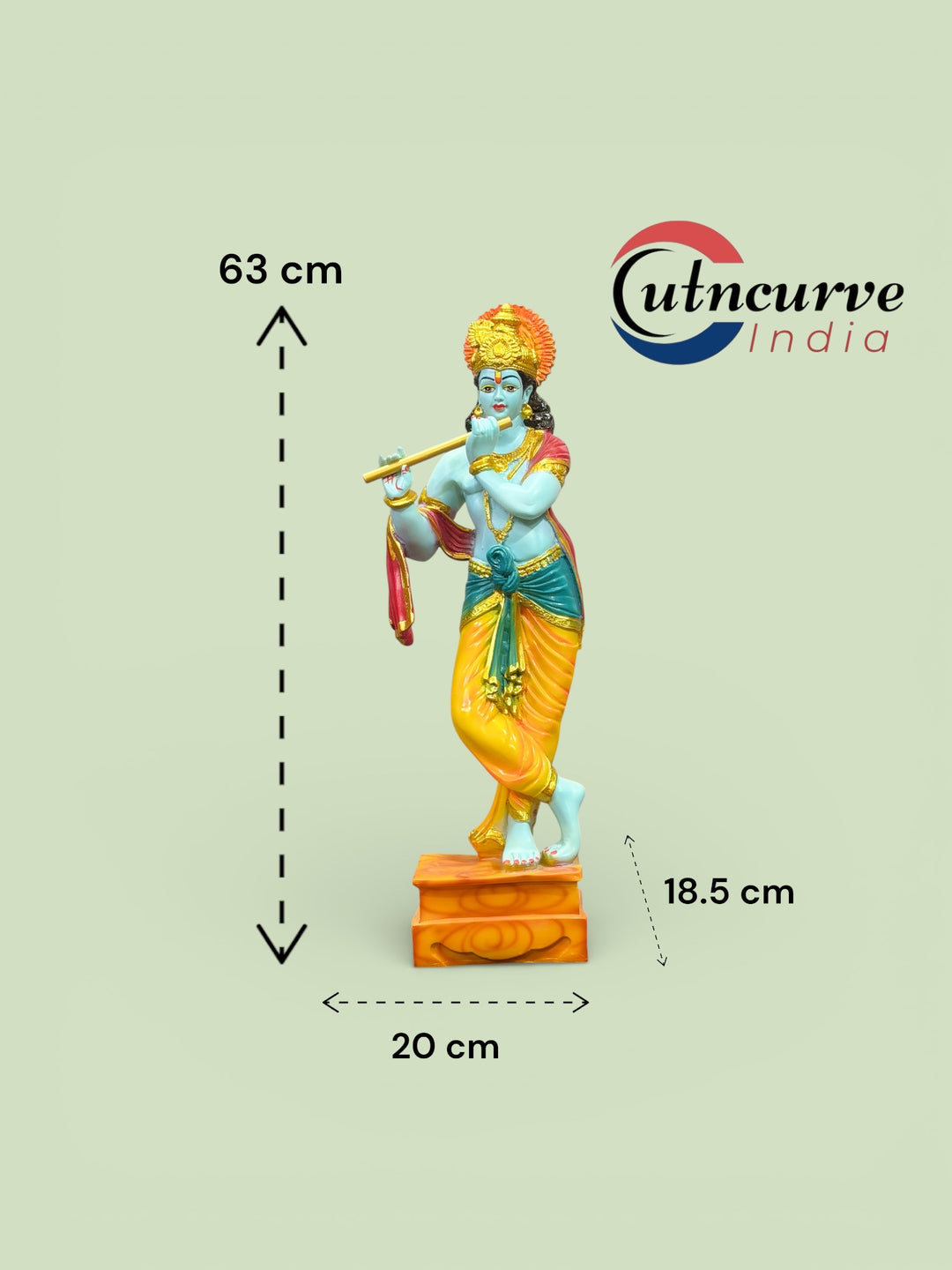 Standing Krishna Statue 2 Feet, Krishna with Bansuri Idol, Lord Krishna Statue for Home Temple, Krishna Murti 2 Feet, Colorful Krishna Idol, Composite Marble Krishna Statue, Marble Look Krishna Idol, Krishna Flute Statue, Large Krishna Murti, Decorative Krishna Statue, Krishna Idol for Mandir