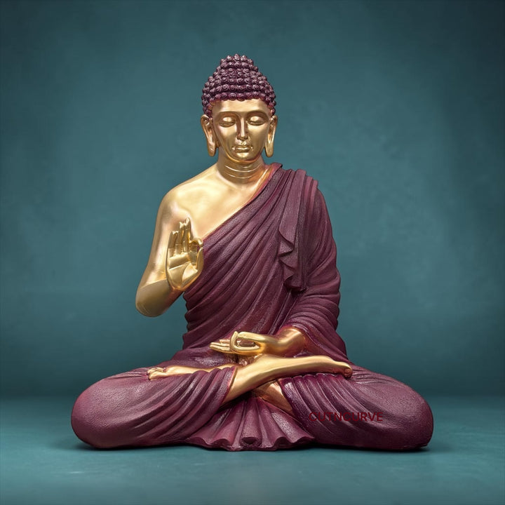 2 Ft Decorative Resin Buddha Idol | Peaceful Buddha Statue for Hotel Meditation Room