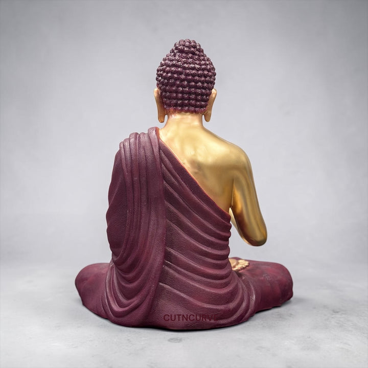 2 Ft Decorative Resin Buddha Idol | Peaceful Buddha Statue for Hotel Meditation Room