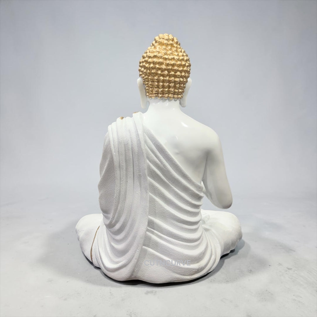 2 Feet Resin Blessing Buddha Idol | Peaceful Buddha Statue for Living Room & Hotel Entrance