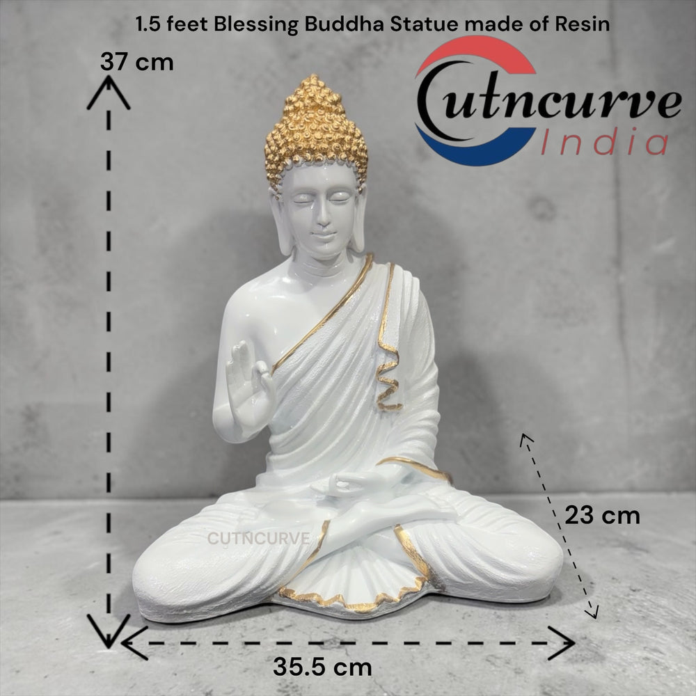 1.5 feet Buddha statue for living room
18 inch Buddha statue for home decoration
premium Buddha idol for office desk
handcrafted Buddha statue for gifting
decorative Buddha statue for meditation room