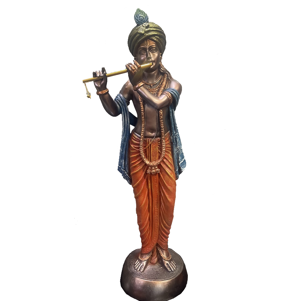 Standing Beautiful Krishan Idol With Bansuri, Height-77 CM