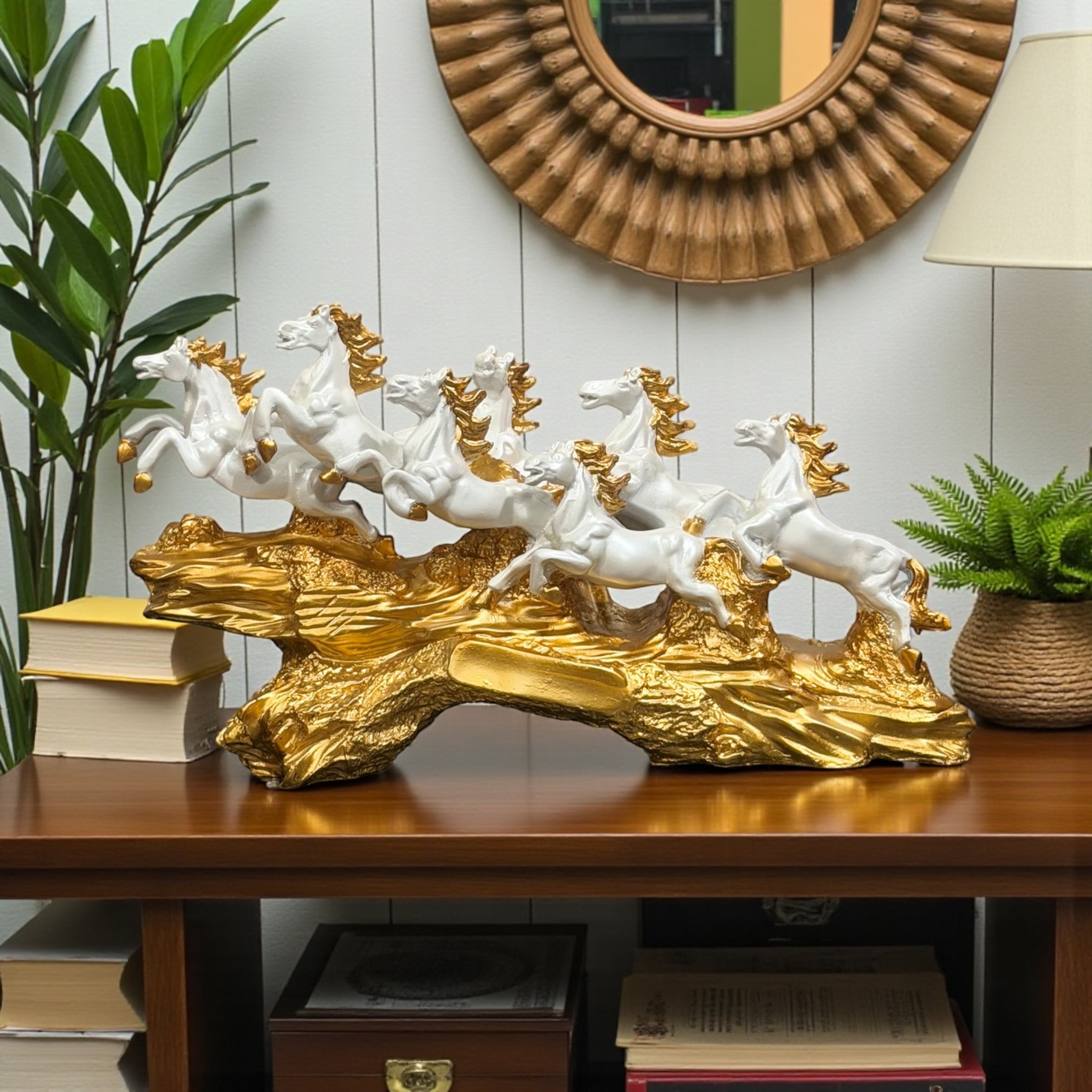 home entrance vastu decor
living room horse showpiece
premium gifting showpiece
resin horse figurine
modern horse decor
lucky horse idol
motivational horse decor
corporate gifting showpiece