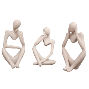 Abstract Creative Thinker Lady Sculptures Figurines Office Home Decoration