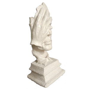 Man Thinker Hand at Face Statue