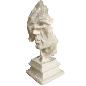 Man Thinker Hand at Face Statue