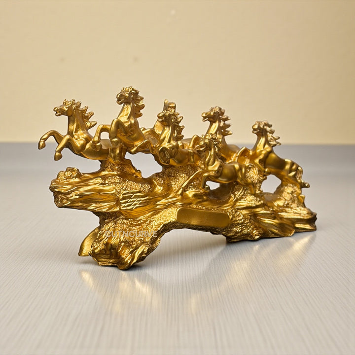 resin horse handicraft item
vastu gift item horses
horse statue for wealth luck
contemporary horse decor
horse centerpiece decoration