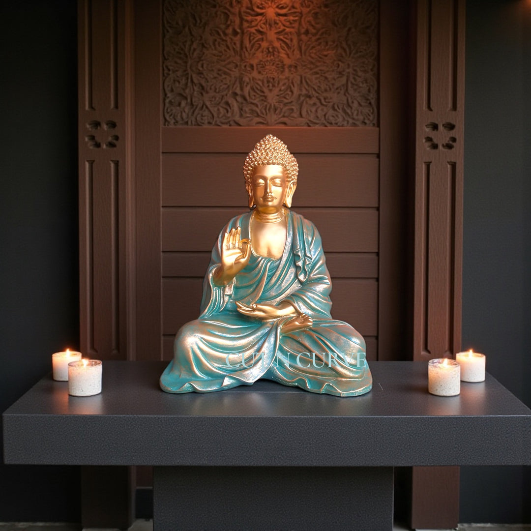 blessing buddha statue 15 inch
resin buddha home decor
large buddha statue india
buddha gift item
spiritual decor idol
meditation buddha statue
peace buddha figurine
premium resin buddha idol
