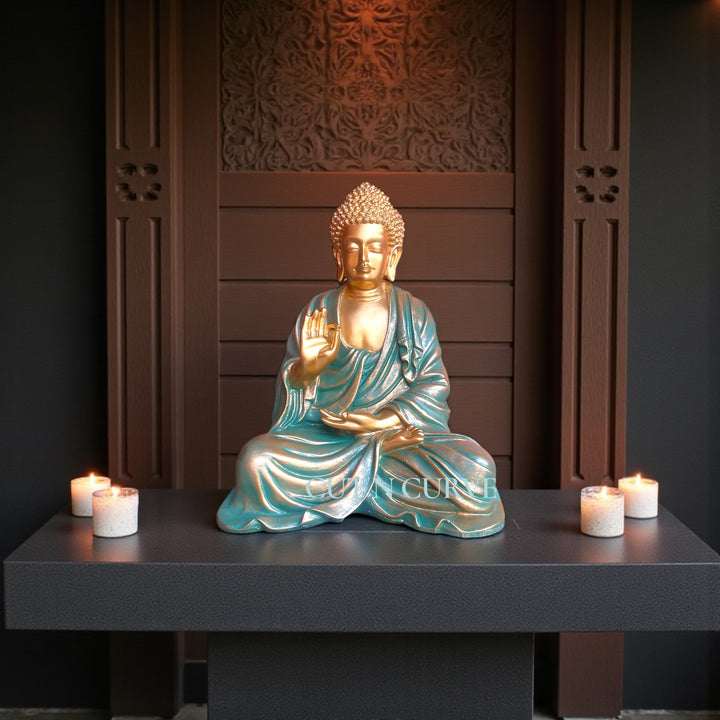 blessing buddha statue 15 inch
resin buddha home decor
large buddha statue india
buddha gift item
spiritual decor idol
meditation buddha statue
peace buddha figurine
premium resin buddha idol
