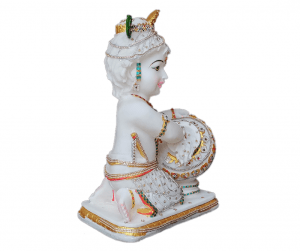 Matki Krishan Marble Decorative Idol ,H- 40 cm