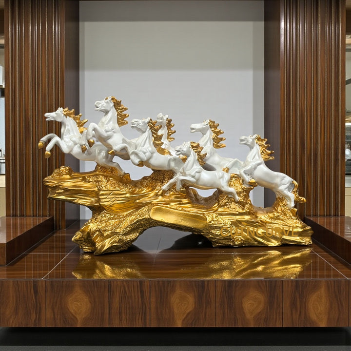 luxury horse decor gift
running horse sculpture
handmade horse showpiece