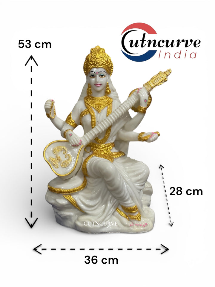 21 inches maa saraswati idol
saraswati idol for college campus
maa saraswati statue for school
saraswati idol for educational institutions
large saraswati idol 21 inch
saraswati mata murti for library
maa saraswati idol for saraswati puja
saraswati idol for vasant panchami
saraswati murti for college prayer hall
composite marble saraswati idol
maa saraswati idol for university
saraswati statue for education center
saraswati idol for c